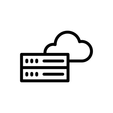 sunucu vektörü ince çizgi simgesi