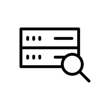 veritabanı vektörü ince çizgi simgesi