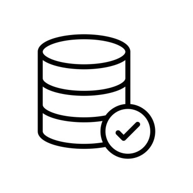 sunucu vektörü ince çizgi simgesi