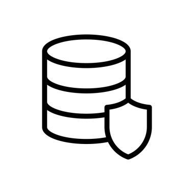 Güvenlik vektörü ince çizgi simgesi