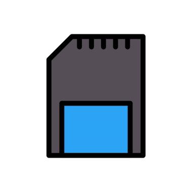 çip vektör renk çizgisi simgesi