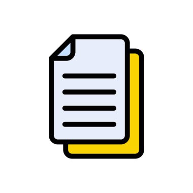 belge vektör renk çizgisi simgesi