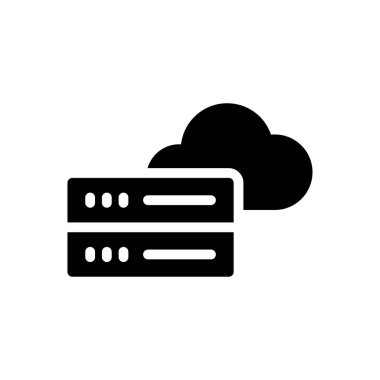 sunucu vektörü düz simgesi