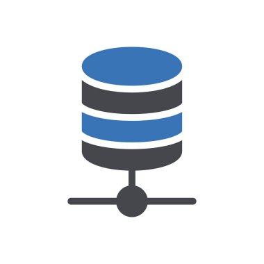 sunucu vektör renk simgesi