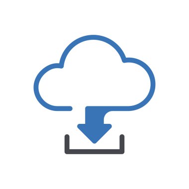 bulut vektörü renk simgesi 