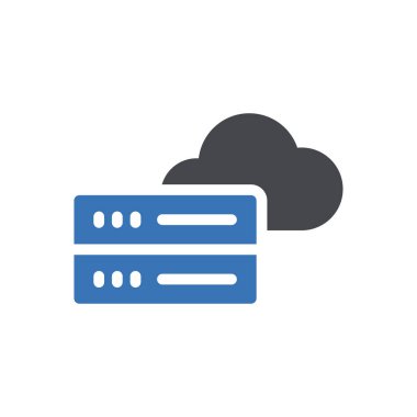 sunucu vektör renk simgesi 