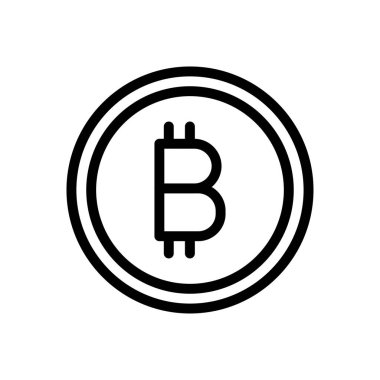 para birimi vektörü ince çizgi simgesi 