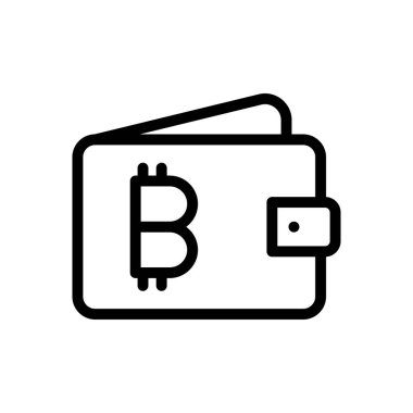 cüzdan vektör ince çizgi simgesi 