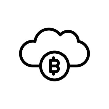 bulut vektörü ince çizgi simgesi 