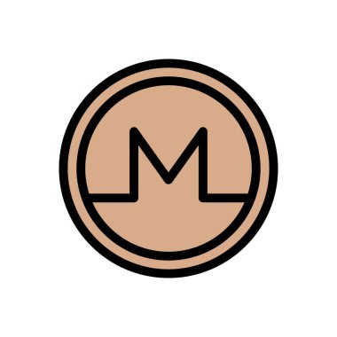 Şifreleme vektör renk çizgisi simgesi