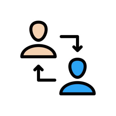 değişim vektörü renk çizgisi simgesi