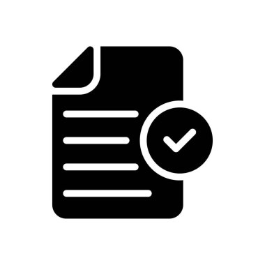 Güvenlik vektörü glyph düz simgesi