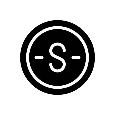 Bozuk para vektörü düz simgesi