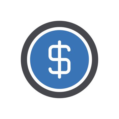 Bozuk para vektörü renk simgesi