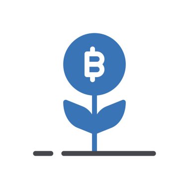 büyüme vektörü renk simgesi 