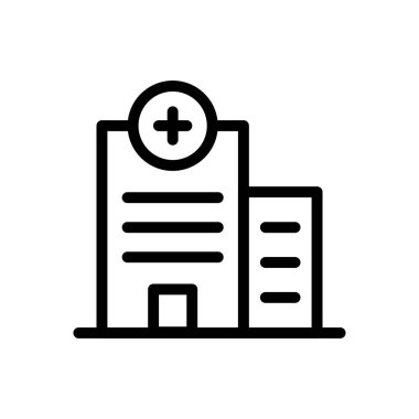 Klinik vektör ince çizgi simgesi 