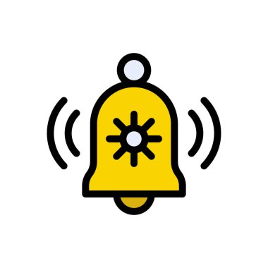 Alarm vektörü renk çizgisi simgesi 