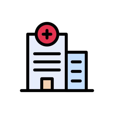 Klinik vektör çizgisi renk simgesi