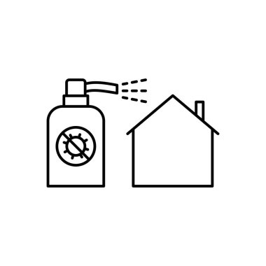 Antibakteriyel vektör ince çizgi simgesi