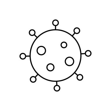 Virüs vektörü ince çizgi simgesi