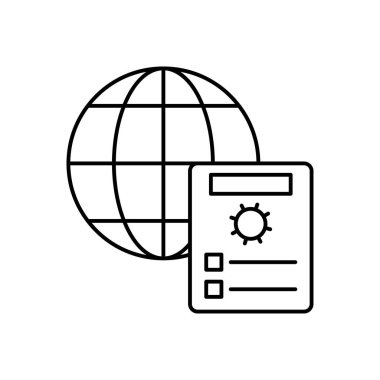 rapor vektör ince çizgi simgesi