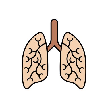 nefes alma vektörü renk simgesi