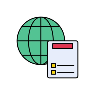 rapor vektör çizgisi renk simgesi