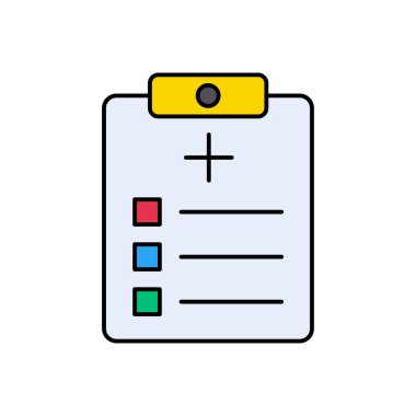 tıbbi vektör çizgisi renk simgesi