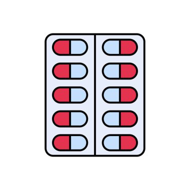 tıp vektörü renk simgesi