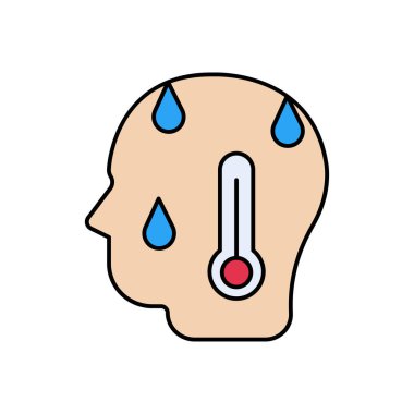 yüksek vektör çizgi renk simgesi