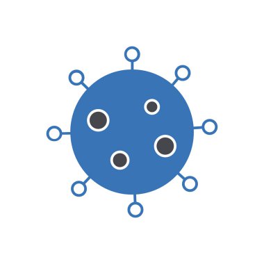 Virüs vektör renk simgesi 