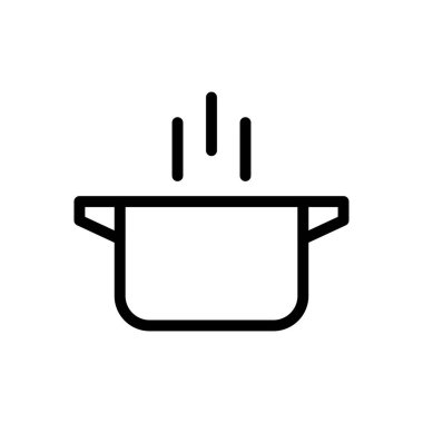 Pan vektör ince çizgi simgesi 