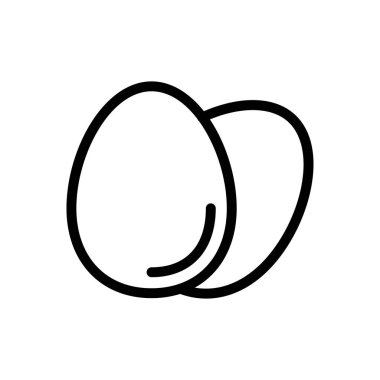 omlet vektörü ince çizgi simgesi 