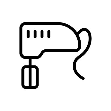 Karıştırıcı vektörü ince çizgi simgesi 