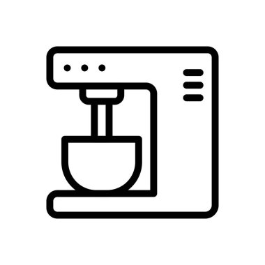 makine vektörü ince çizgi simgesi 