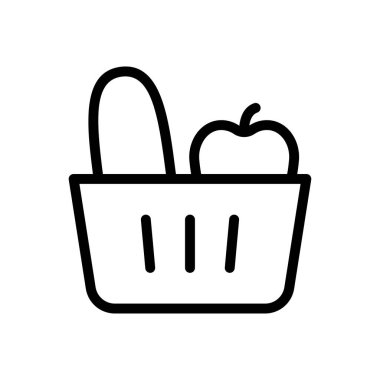 meyve vektörü ince çizgi simgesi 