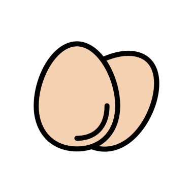 omlet vektör renk çizgisi simgesi 