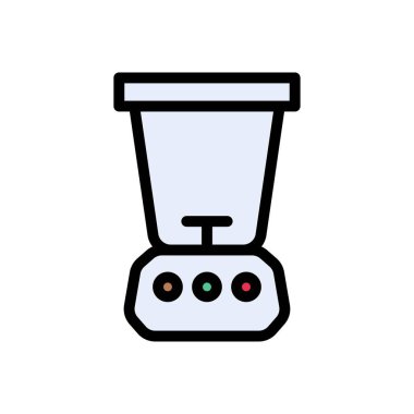 Kitchenware vektör renk çizgisi simgesi 