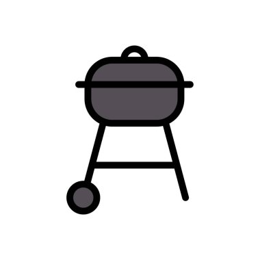 yemek vektörü renk çizgisi simgesi 