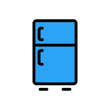 buzdolabı vektör renk çizgisi simgesi 