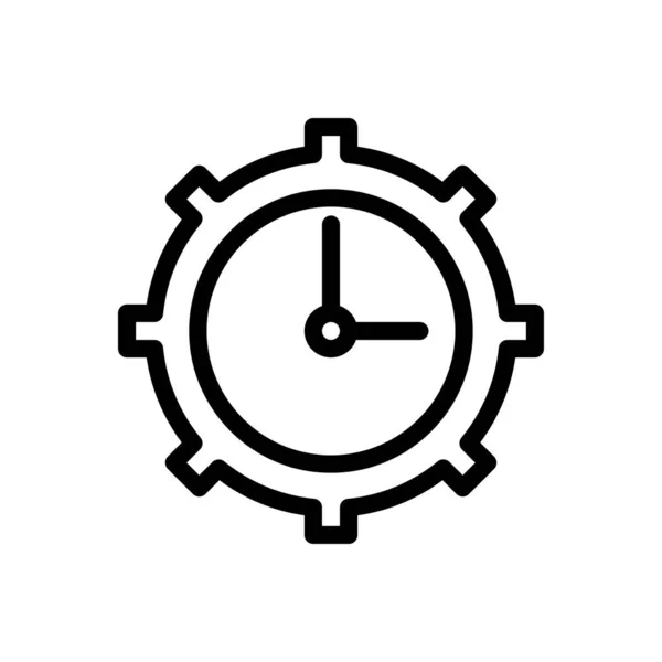 Gear Vector Thin Line Icon — Stock Vector