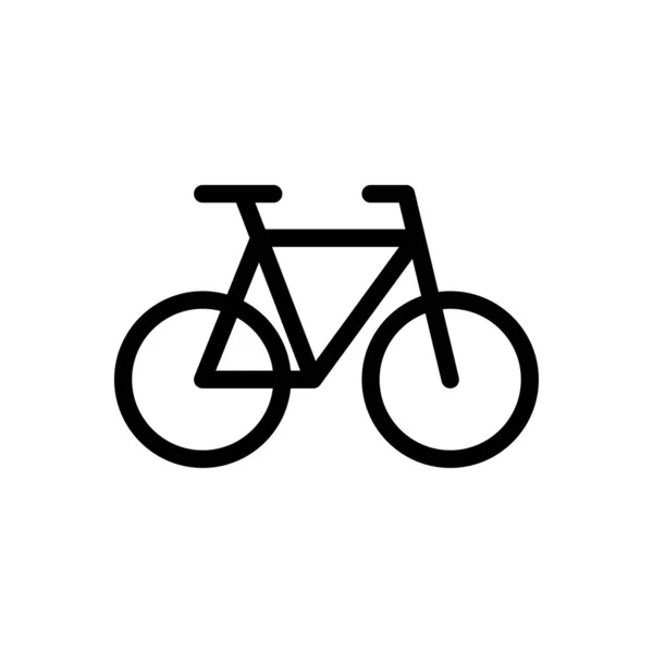 Bicicleta Vector Delgada Línea Icono — Vector de stock