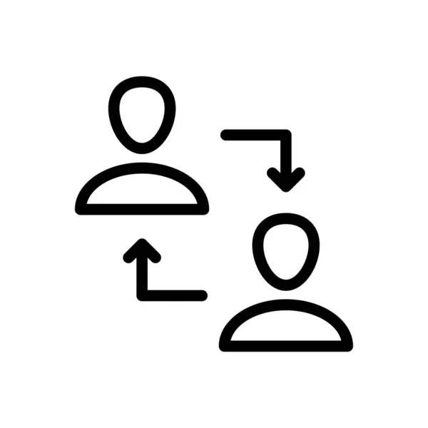 Austausch Vektor Dünne Linie Symbol — Stockvektor