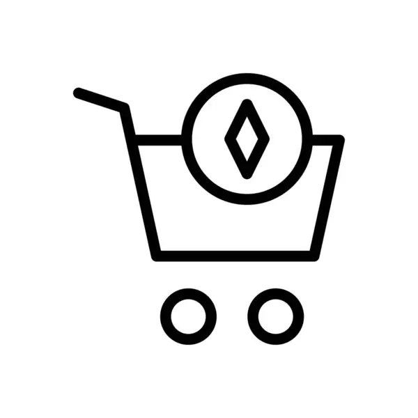 Cart Vector Thin Line Icon — Stock Vector