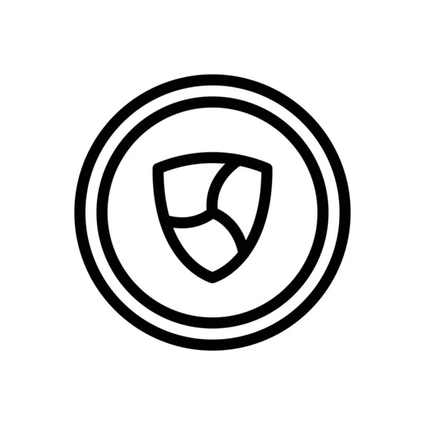 Crypto Vector Thin Line Icon — 스톡 벡터