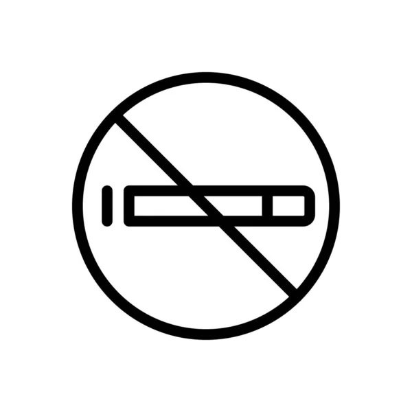 Smoking Vector Thin Line Icon — Stock Vector