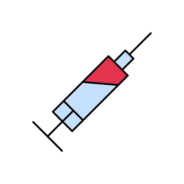 Vaccination Vector Line Color Icon — Stock Vector