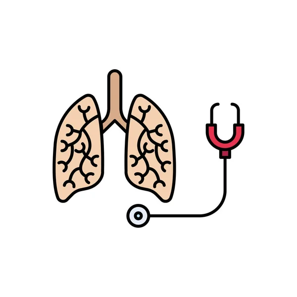 Checkup Vektor Linie Farbe Symbol — Stockvektor