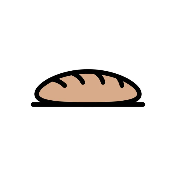 Brood Vector Kleur Lijn Pictogram — Stockvector