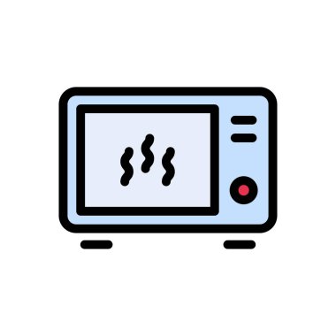 fırın vektörü renk çizgisi simgesi 